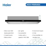 شفاط هاير سحب سلفر وجه اسود Hood HCH-P160S4SX 60CM