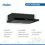شفاط هاير سحب اسود وجه زجاج Hood HCH-P190S4MB 90CM