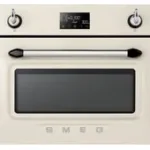 Smeg Built in Combi Microwave Oven Compact 45 cm Victoria Aesthetic Cream SO4902M1P