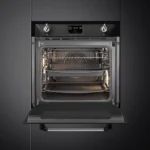 ⁦SMEG Victoria 60cm Built-In SteamOne Single Oven, Black SOP6902S2PP Combi Steam, Pyrolytic⁩ - الصورة ⁦5⁩