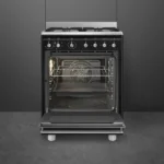 ⁦Smeg Cooker with Gas Hob 60x60 cm Classica Aesthetic Black SSA60MBL2⁩ - الصورة ⁦3⁩