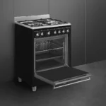 ⁦Smeg Cooker with Gas Hob 60x60 cm Classica Aesthetic Black SSA60MBL2⁩ - الصورة ⁦5⁩