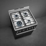 ⁦Smeg Cooker with Gas Hob 60x60 cm Classica Aesthetic Black SSA60MBL2⁩ - الصورة ⁦6⁩