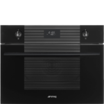 Smeg Built in Microwave Oven 45 cm Linea Aesthetic Black SO4101M1B3