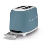 ⁦Smeg Storm Blue Matt toaster 2‑slice, 2‑slot toaster 50's Style aesthetic TSF01SBMEU⁩ - الصورة ⁦5⁩