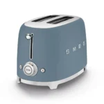 ⁦Smeg Storm Blue Matt toaster 2‑slice, 2‑slot toaster 50's Style aesthetic TSF01SBMEU⁩ - الصورة ⁦3⁩
